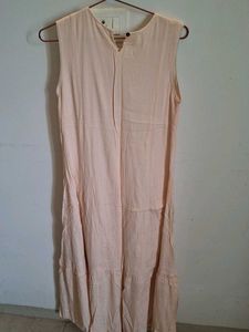 Peach Embroidered Dress
