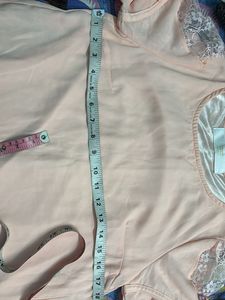 Peach New Top With Lace Sleeve