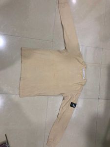 Calvin Klein Long Sleeve Tee - Beige