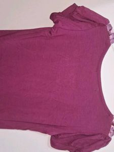 Chic Purple Beaded Top