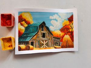 Landscape Painting On A5 Sheet