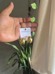 Gold Plated Dome Earrings
