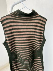 Striped Sleeveless stretchable Mini Dress