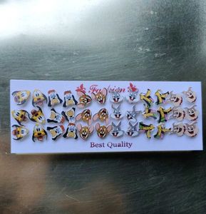 18 set Cartoon Character Stud Earrings