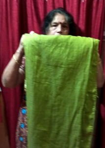 Olive Green Beautiful Sari