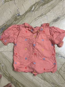 Forever 21 Floral Embroidered Top