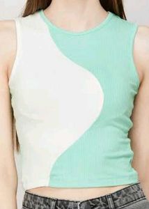 Chic Color Block Tank Top