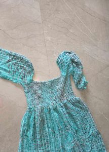 Blue Patterned Maxi Dress