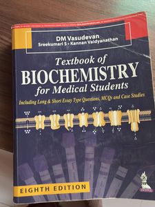 Dm Vasudevan Biochemistry For Mbbs Students