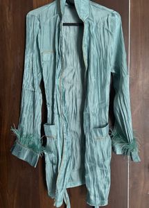 Turquoise And Gold Robe