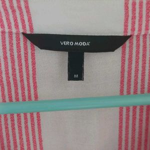 Striped Twist-Front Crop Top