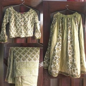 Cotton lehenga choli set