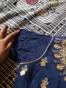 Morpankh Branded Kuti With Gold Embroidery Work