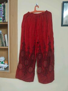 Red & Black Palazzo Pants