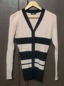 Striped Long Sleeve Top/Cardigan