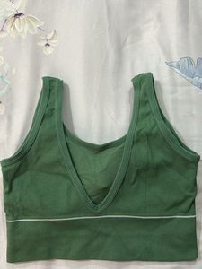 Olive Green Sports Bra - Don&#39;t Quit