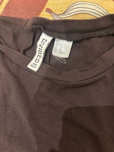 Brown Cropped T-Shirt