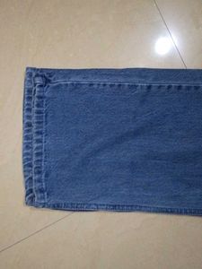 Blue Denim Straight Leg Jeans