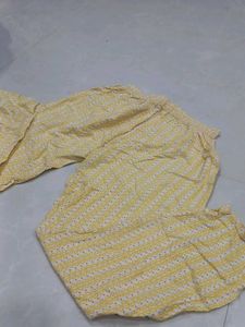 Floral Kurta Set - Yellow &amp; Pink