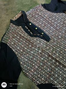 new black embroidery kurta / panjabi for men