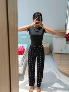 Comfy Black Printed Pajama / Lower