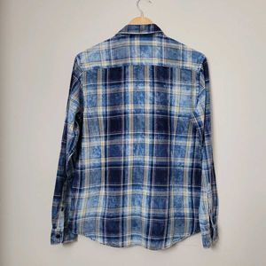 U.S. Polo Assn. Indigo Check Self Print Shirt