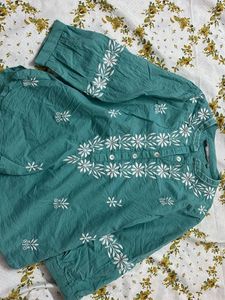 Teal Short Kurta Style Union