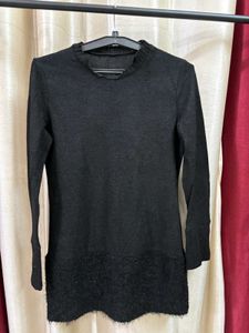 Stylish Black Top short dress