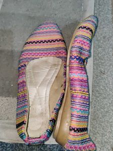 Colorful Embroidered Ballet Flats