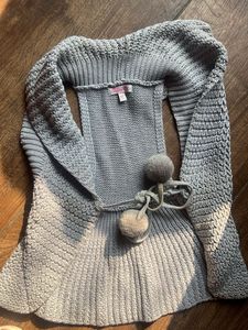 Girls Knit Shrug &amp; Owl Hoodie