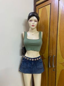 Olive Crop Top