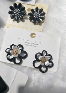 Black Earrings &amp; Hair Ties Bundle