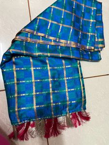 Checks Saree For Wedding
