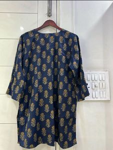Navy Blue Designer Straight Kurta (Women)