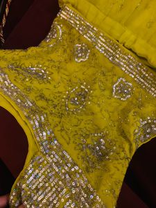 Lime Green Embellished Lehenga Choli Set