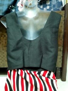 Striped Ethnic Skirt And Blouse