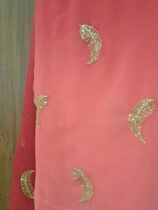Shaded saree.. PINK &amp; RED
