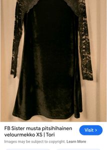Black Velvet Lace Dress