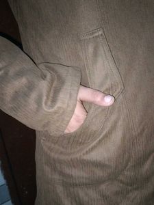 Brown Corduroy Button-Down Jacket