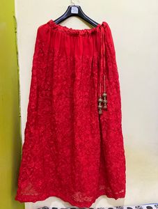 🍒Red Stitched Lehenga Choli With Dupatta