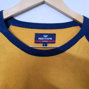 RED TAPE Round Neck Pullover withRibbed Hems