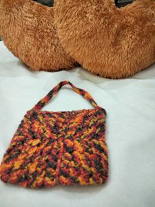 Crochet Pouch With Multicolour