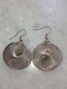 Stylish Silver-Tone Dangle Earrings Set