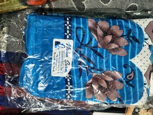 Blue Floral Print Fabric