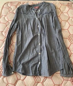 Mango Blue Button Down