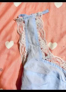 Cute Blue Cropped Tank Top