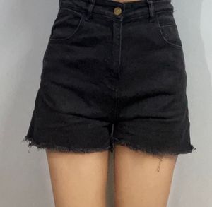 Black Denim Shorts
