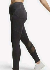 Athletic Training Tights with Mesh Detail