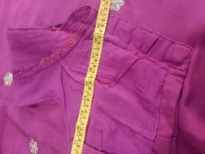 Purple Saree With Blouse