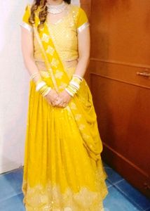 Yellow 🟡 Colour Beautiful Lahenga For ❤️